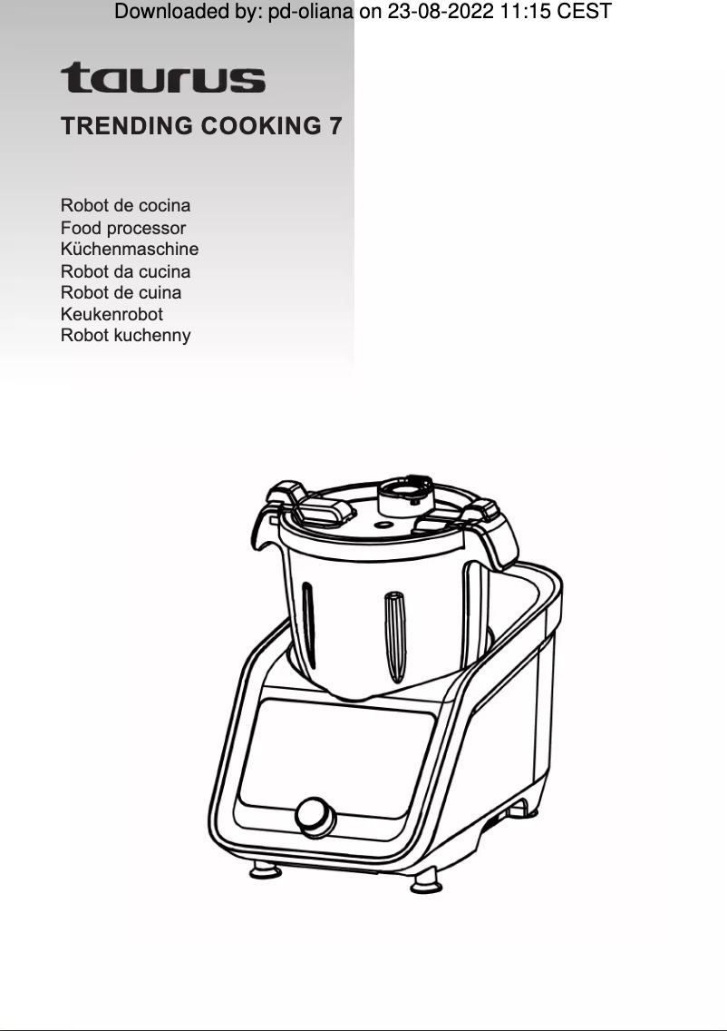 Page 1 de la notice Manuel utilisateur Taurus Trending Cooking 7
