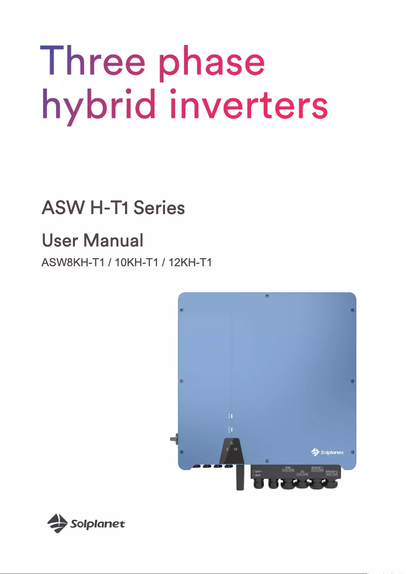 Imagen de la primera página del manual del dispositivo ASW08KH-T1