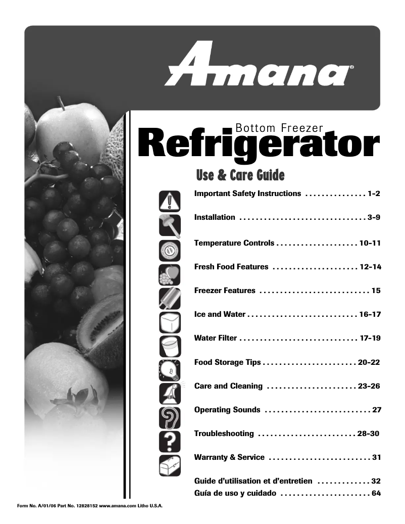 Page 1 de la notice Manuel utilisateur Whirlpool ABB2222FEQ