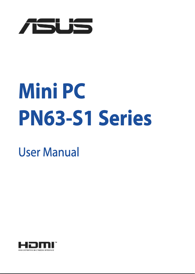 Image de la première page du manuel de l'appareil Mini PC PN63-S1