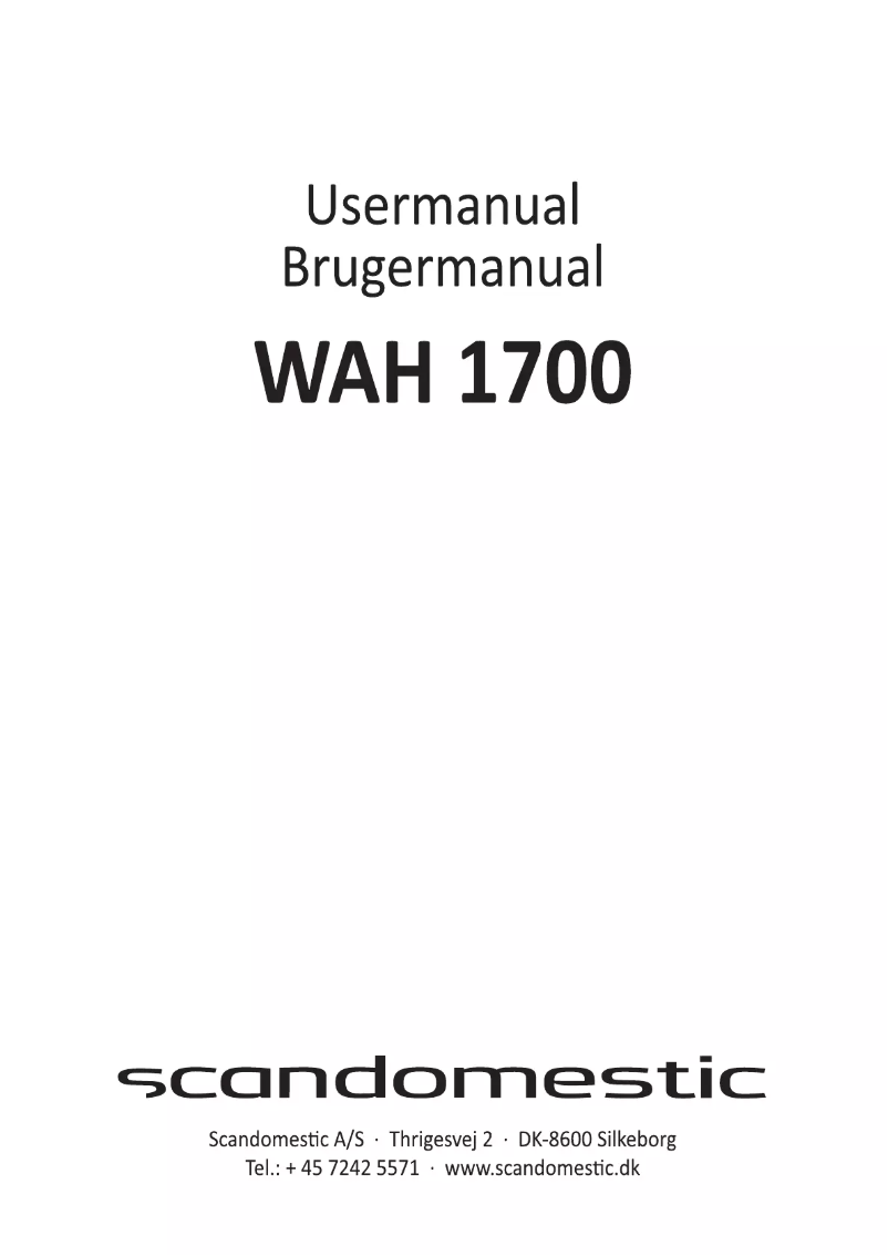Page n°1 - Manuel utilisateur Scandomestic WAH 1700