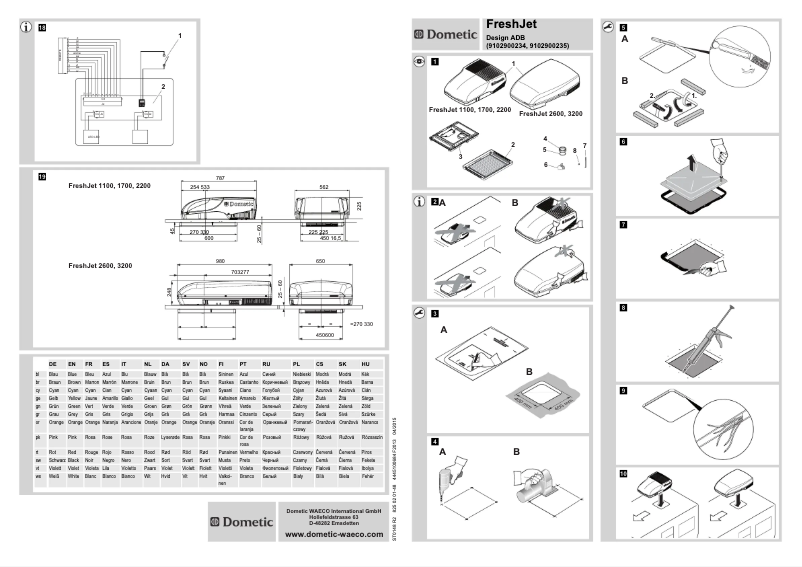Page 1 de la notice Manuel utilisateur Dometic FreshJet 2600