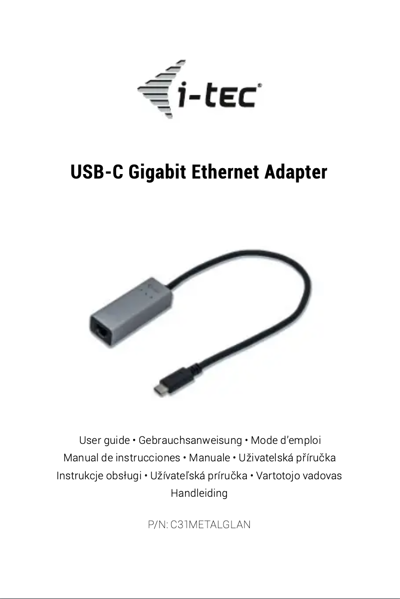 Page n°1 - Manuel utilisateur i-TEC C31METALGLAN