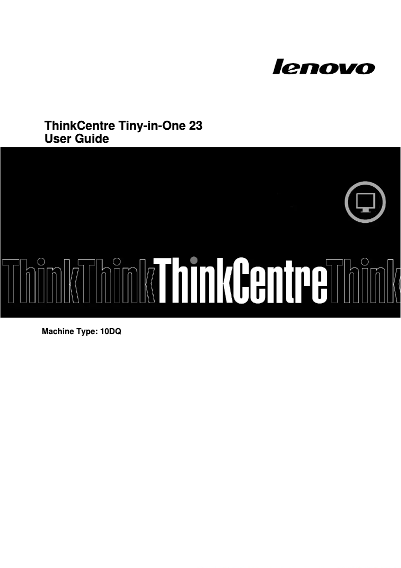 Image de la première page du manuel de l'appareil ThinkCentre Tiny-In-One 23