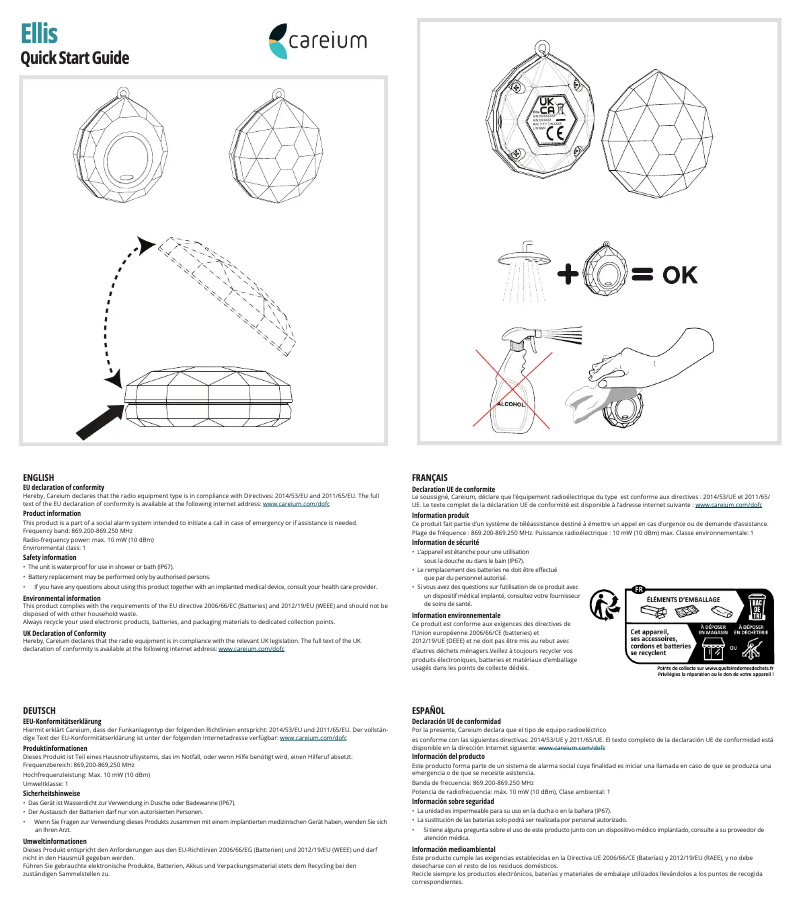 Page 1 de la notice Manuel utilisateur Doro Ellis