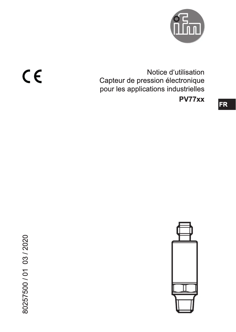 Page n°1 - Manuel utilisateur IFM PV7702