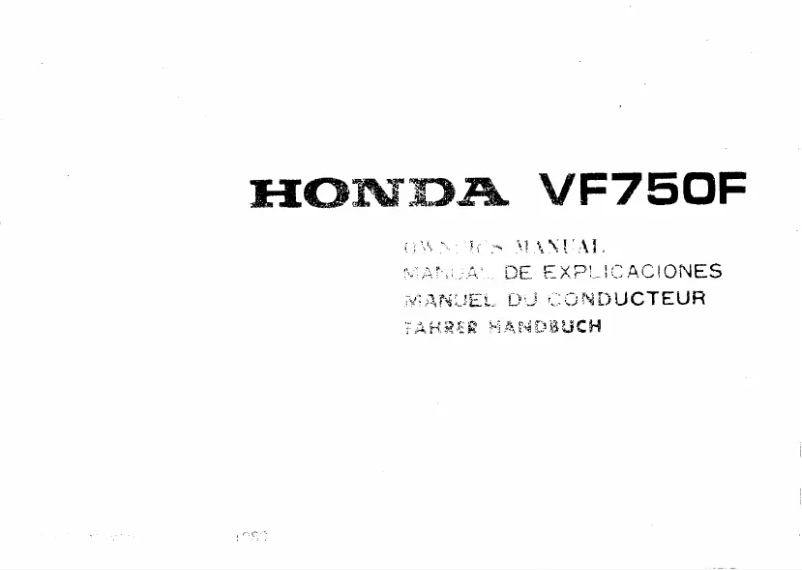 Image de la première page du manuel de l'appareil VF750FD (1984)