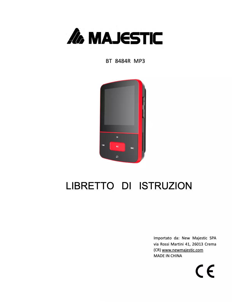 Page 1 de la notice Manuel utilisateur Majestic BT-8484R