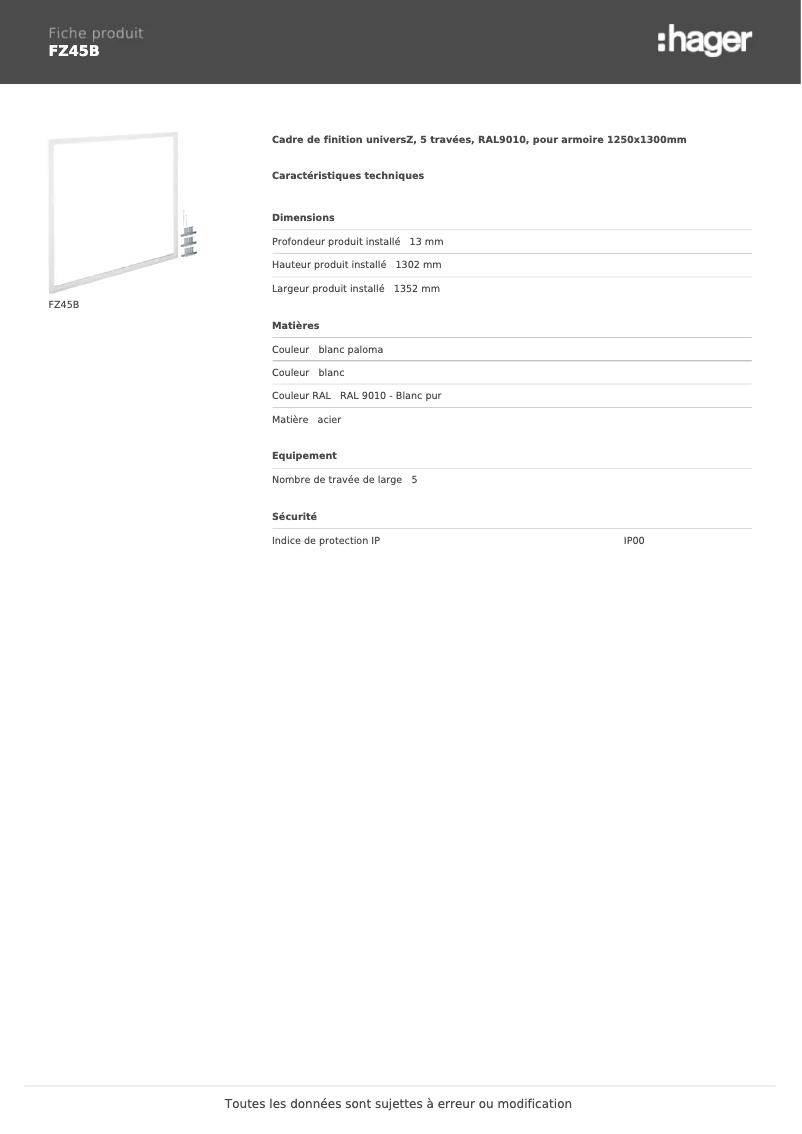 Image de la première page du manuel de l'appareil FZ45B