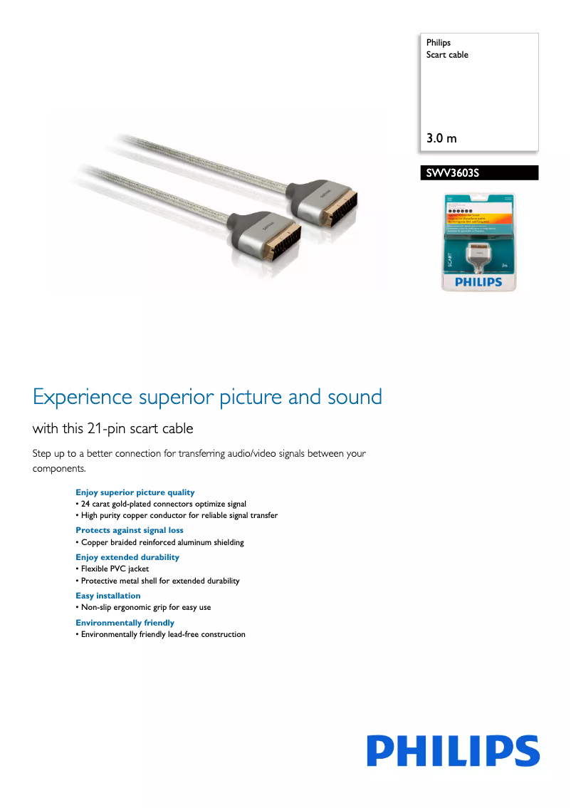 Page n°1 - Brochure Philips SWV3603S