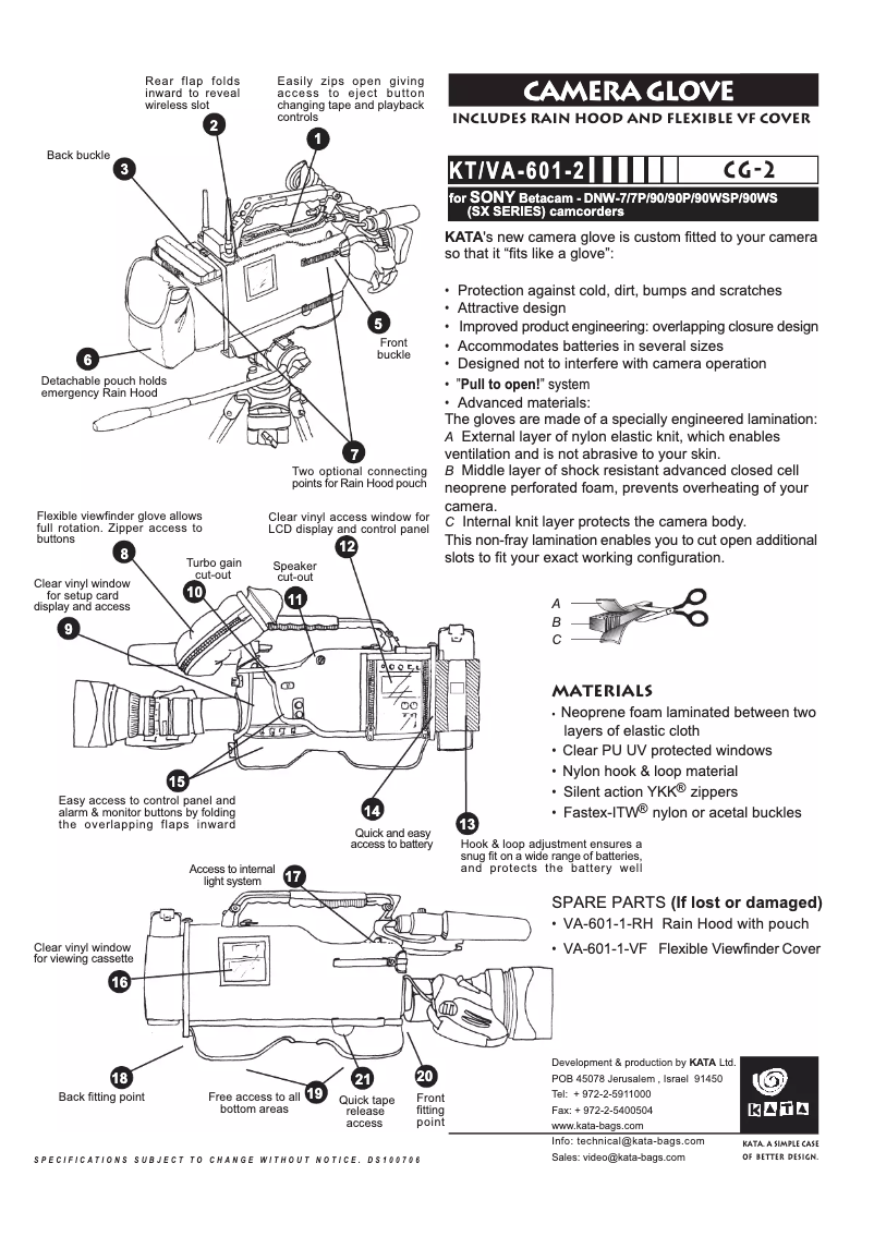 Page 1 de la notice Manuel utilisateur Kata CG-2