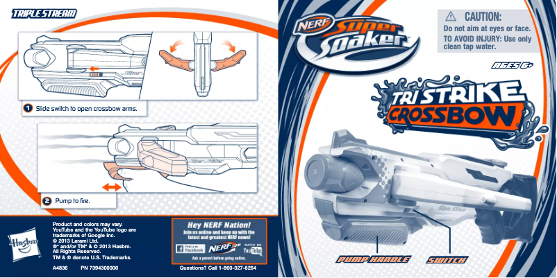 Page 1 de la notice Manuel utilisateur Nerf Super Soaker Tri Strike Crossbow Soaker