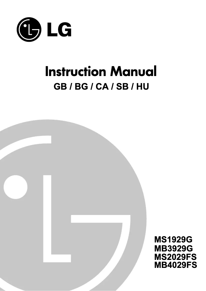 Imagen de la primera página del manual del dispositivo MB3929G
