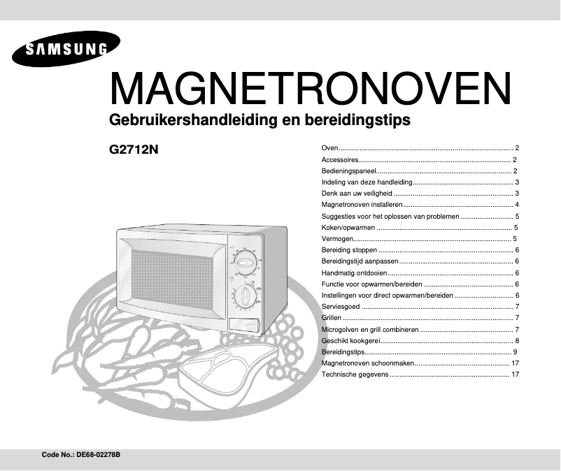 Image de la première page du manuel de l'appareil G2712NR