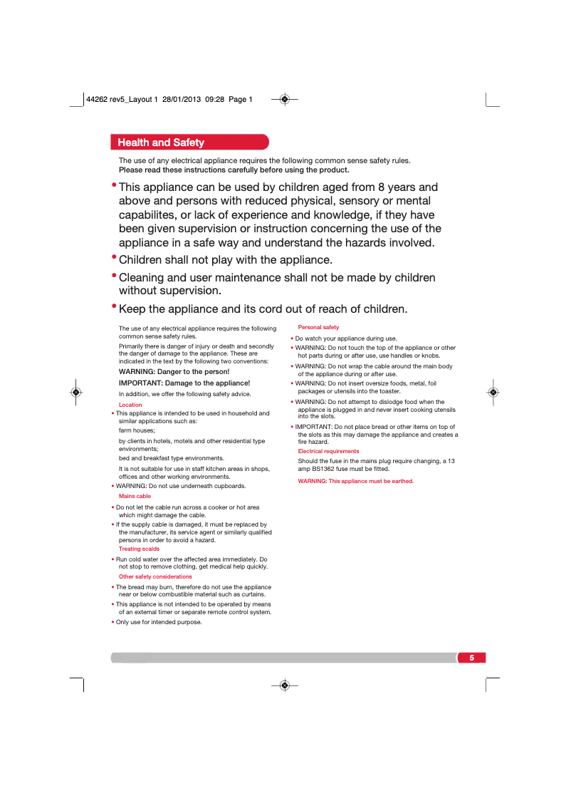 Image de la première page du manuel de l'appareil Accents Barley