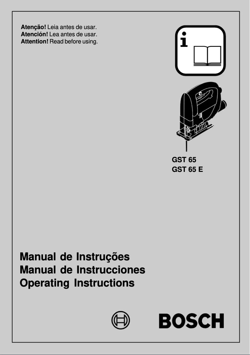 Page n°1 - Manuel utilisateur Bosch GST 65 E Professional