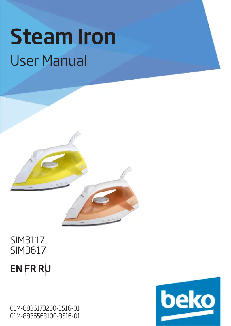 Page 1 de la notice Manuel utilisateur Beko SIM3617