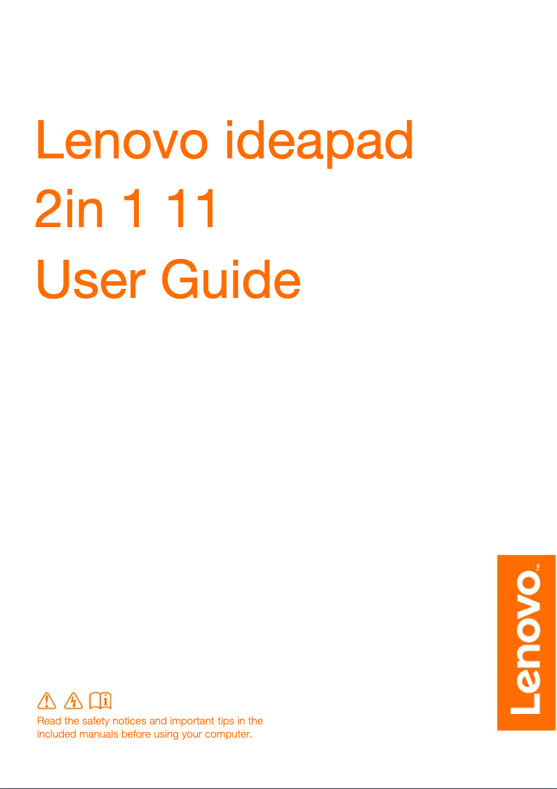 Page n°1 - Manuel utilisateur Lenovo IdeaPad 11