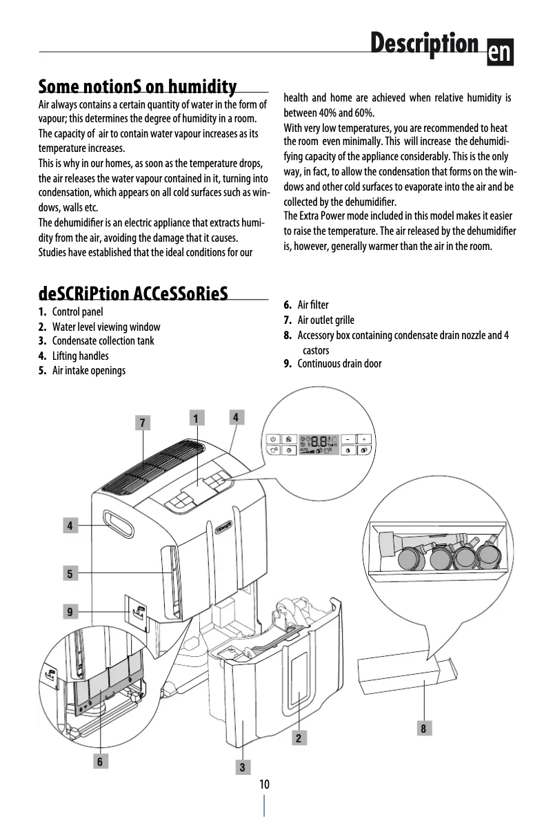 Page 1 de la notice Manuel utilisateur DeLonghi AriaDry DD30