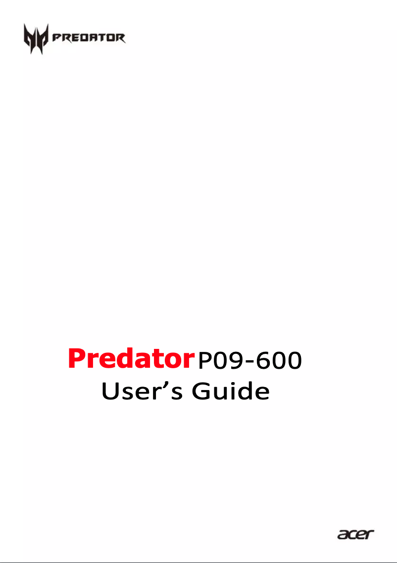 Imagen de la primera página del manual del dispositivo Predator PO9-600