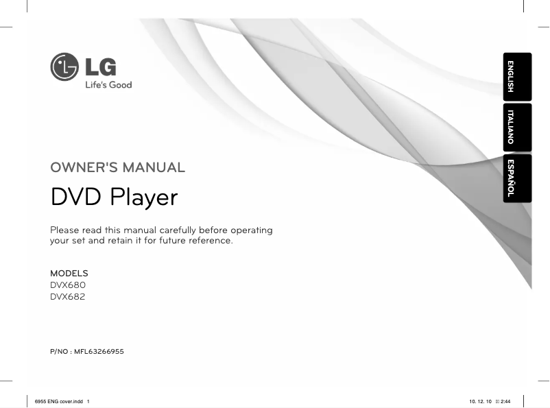 Página 1 del manual Manual de usuario LG DVX682
