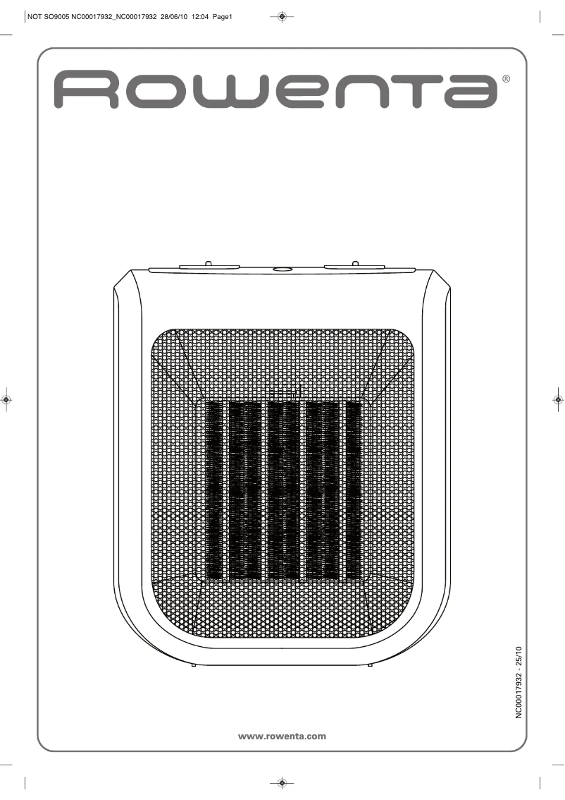 Page n°1 - Manuel utilisateur Rowenta MiniCeram SO9005
