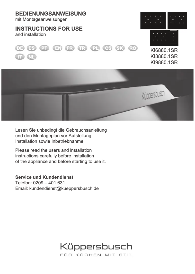 Página 1 del manual Manual de usuario Küppersbusch KI6880.1SR