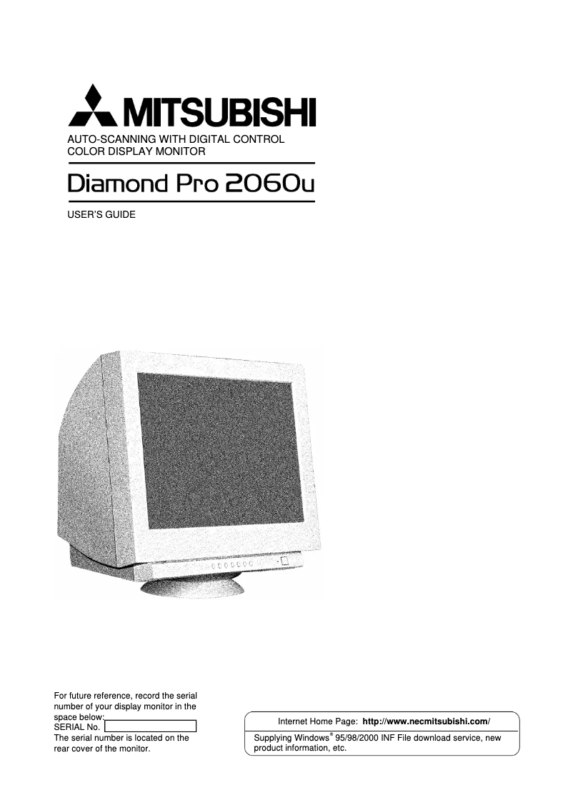 Imagen de la primera página del manual del dispositivo Diamond Pro 2060U