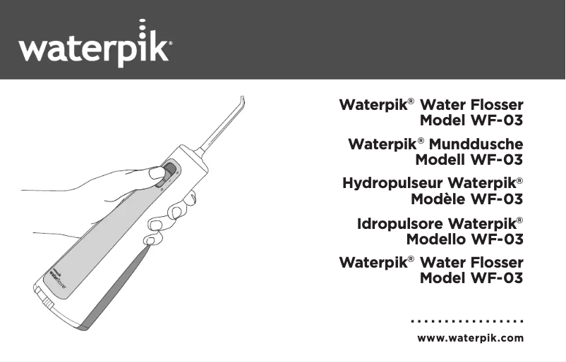 Page 1 de la notice Manuel utilisateur Waterpik WF-03