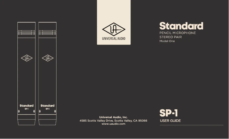 Image de la première page du manuel de l'appareil Standard SP-1