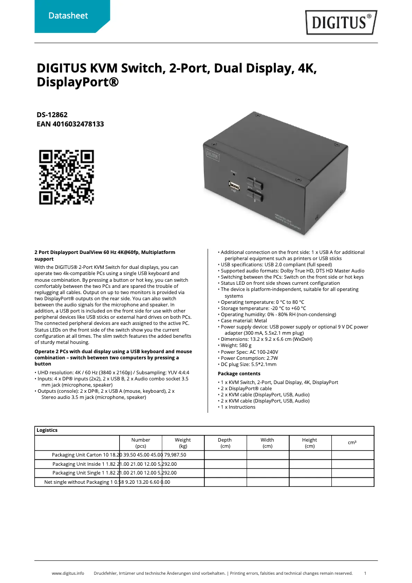 Image de la première page du manuel de l'appareil DS-12862