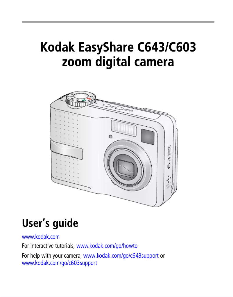 Page 1 de la notice Manuel utilisateur Kodak EasyShare C643