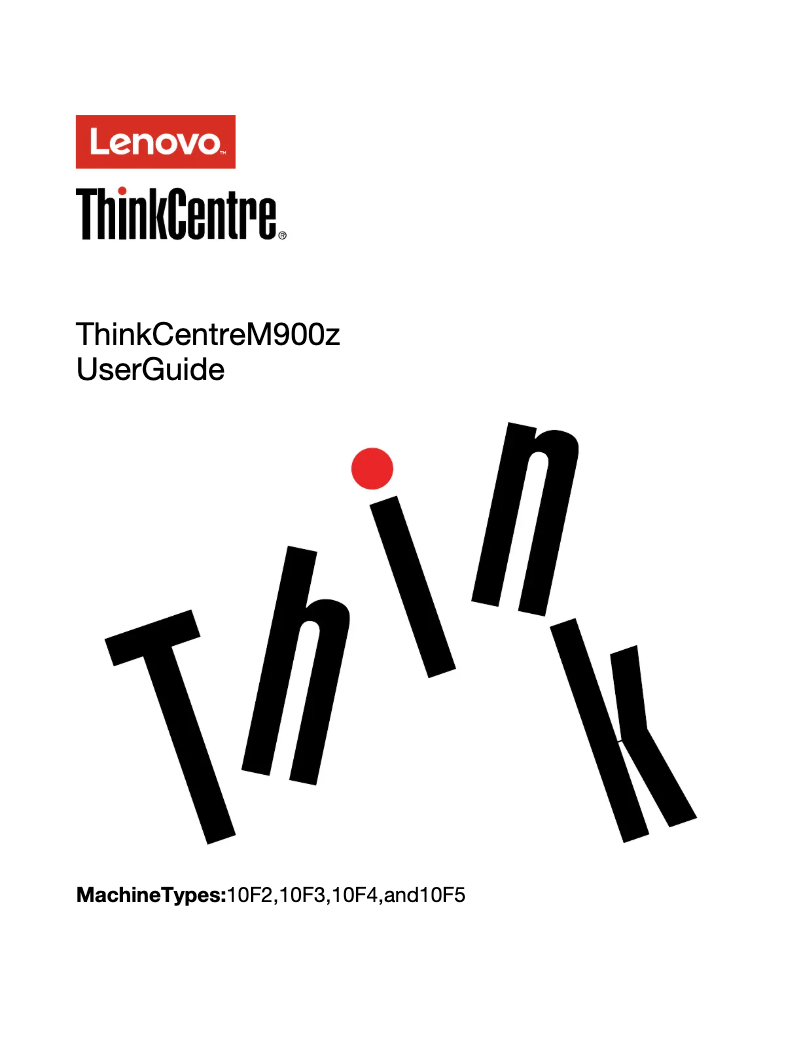 Page n°1 - Manuel utilisateur Lenovo ThinkCentre M900z