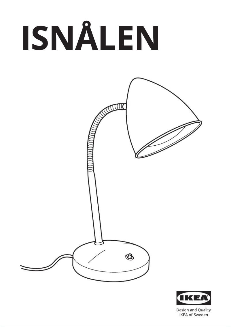 Page 1 de la notice Manuel utilisateur Ikea ISNÅLEN 205.200.14