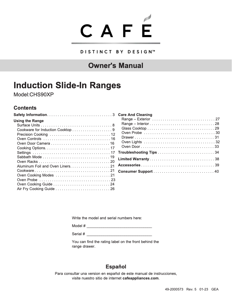 Image de la première page du manuel de l'appareil CHS90XP2MS1
