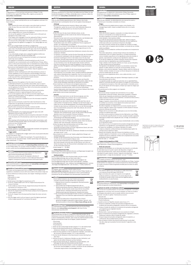 Image de la première page du manuel de l'appareil Viva Collection ProMix HR2652