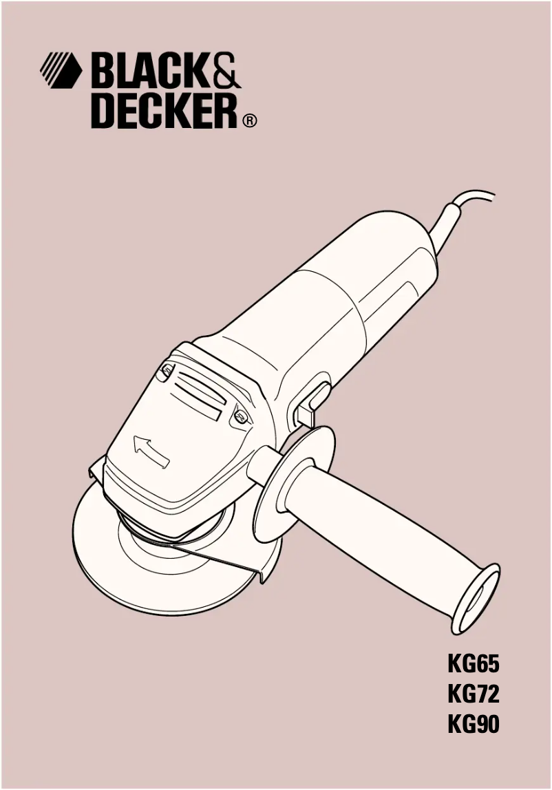 Page 1 of the manual User Manual Black & Decker KG90