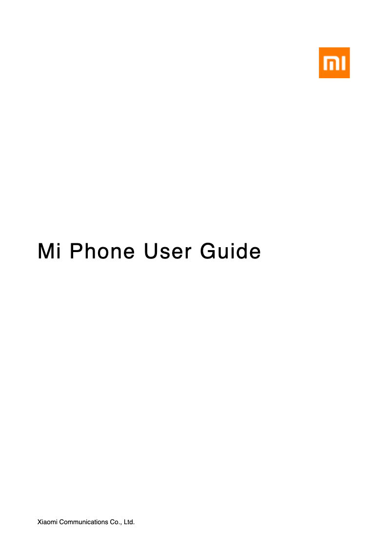 Image de la première page du manuel de l'appareil Redmi Note 4