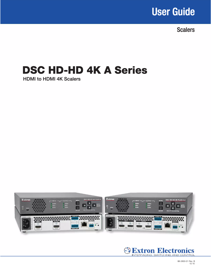Página 1 del manual Manual de usuario Extron DSC HD-HD 4K A