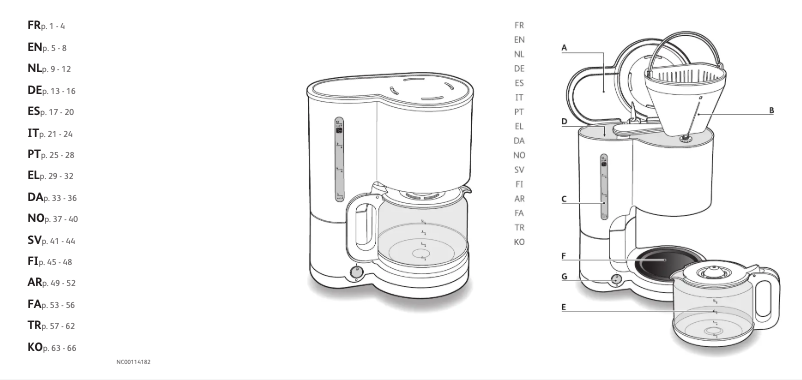 Page 1 de la notice Manuel utilisateur Tefal CM 2508