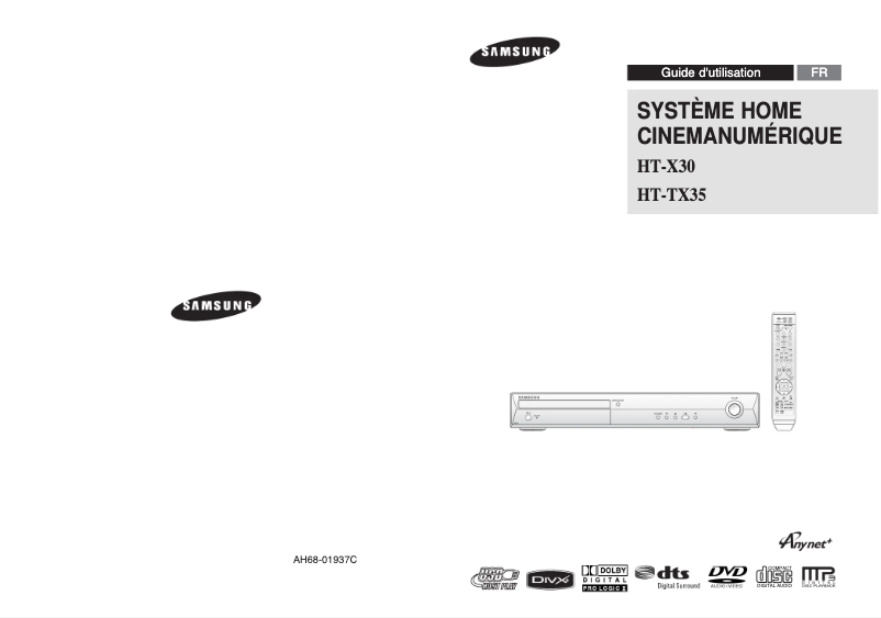 Page n°1 - Manuel utilisateur Samsung HT-X30