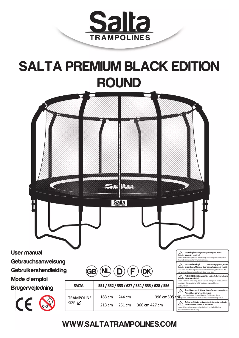 Image de la première page du manuel de l'appareil Premium Black Edition 366 cm