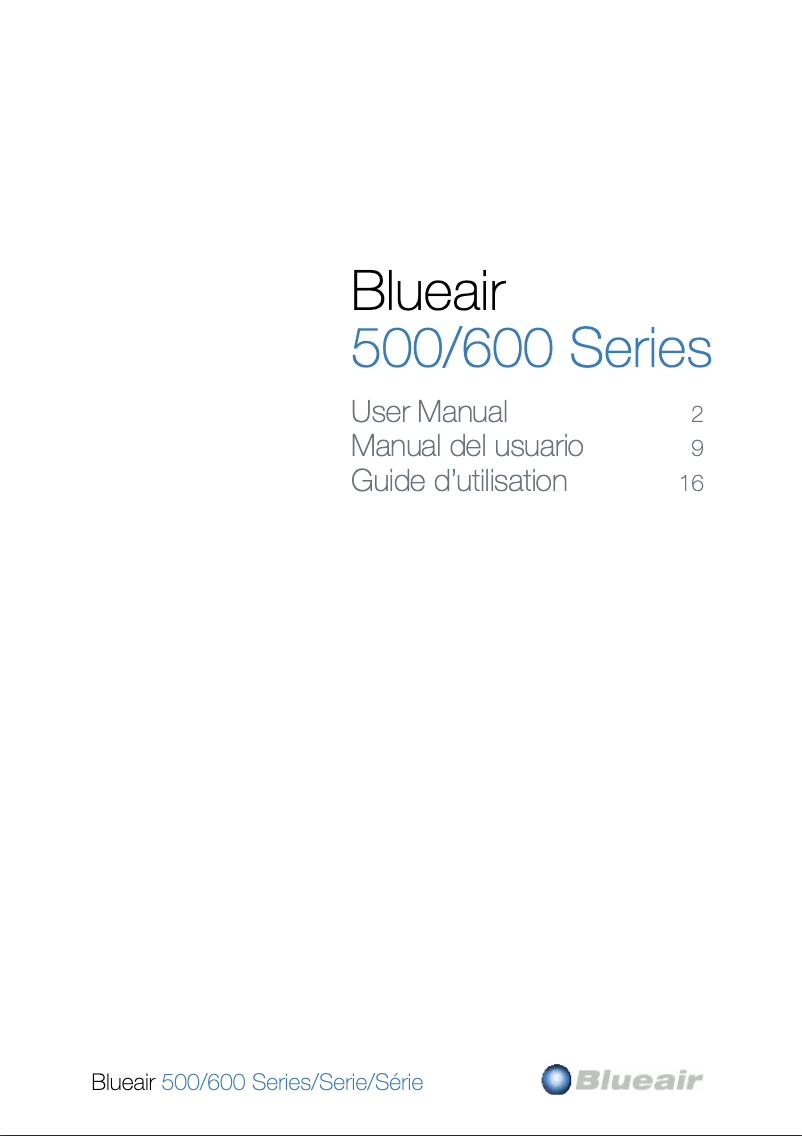 Page n°1 - Manuel utilisateur Blueair 501