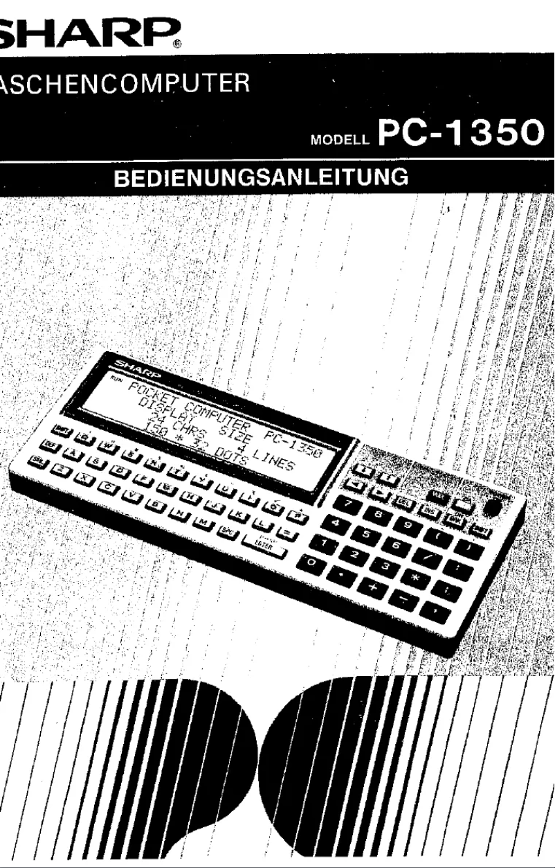 Page 1 de la notice Manuel utilisateur Sharp PC1350