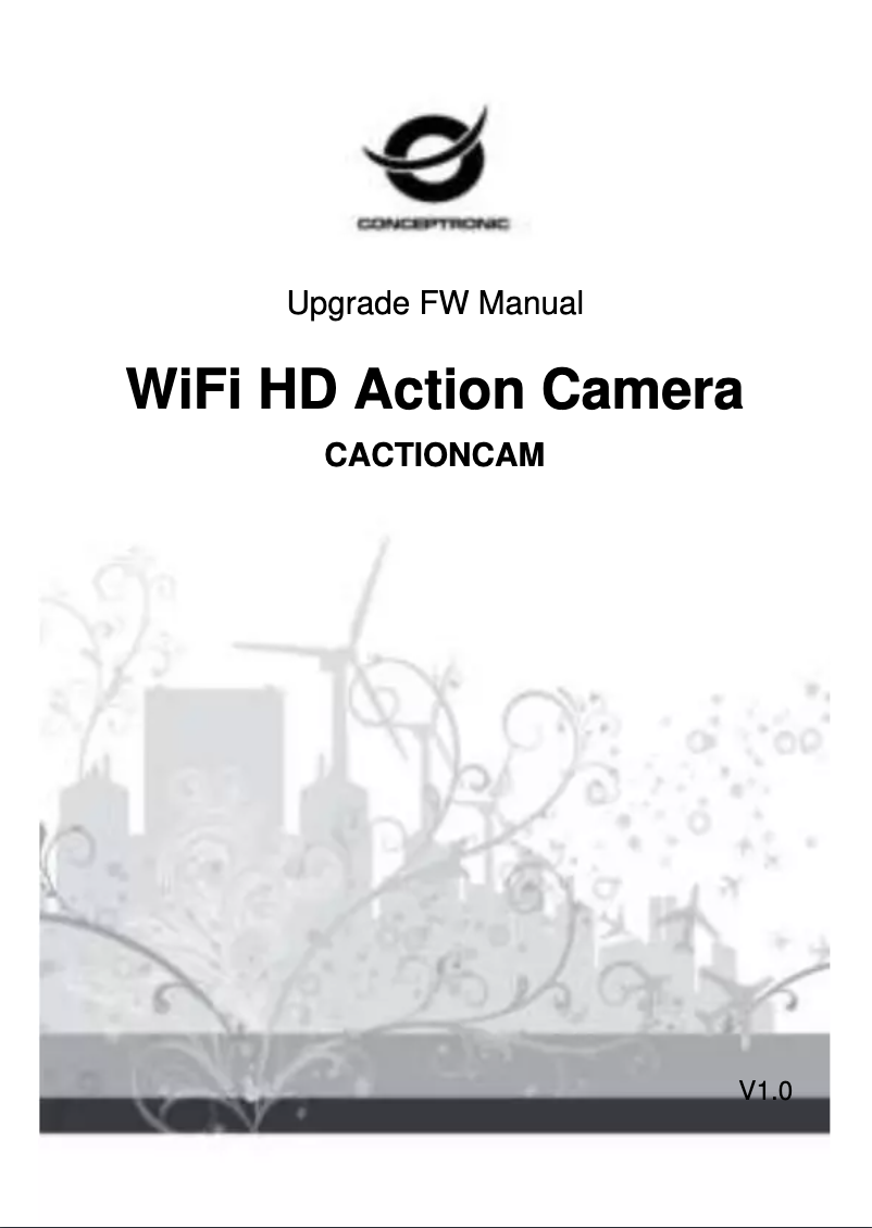 Image de la première page du manuel de l'appareil Cactioncam