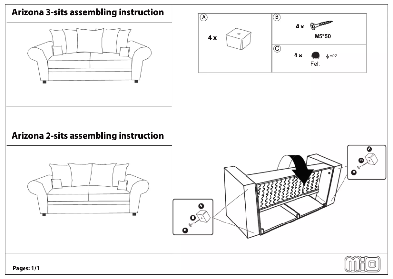 Page n°1 - Manuel utilisateur Mio Arizona