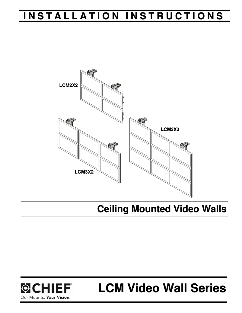 Page n°1 - Manuel utilisateur Chief LCM3X2U