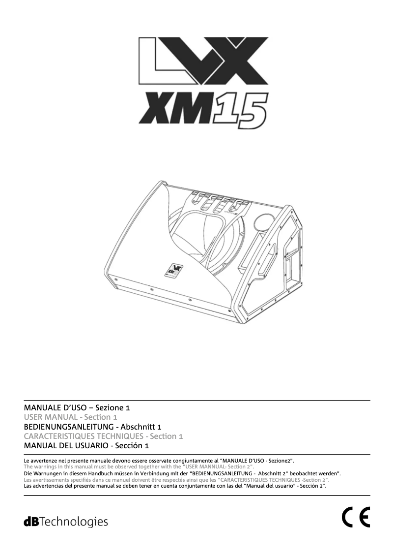 Image de la première page du manuel de l'appareil LVX XM 15