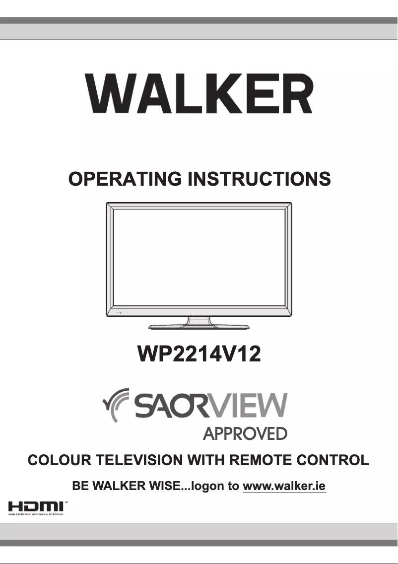 Page n°1 - Manuel utilisateur Walker WP2214V12