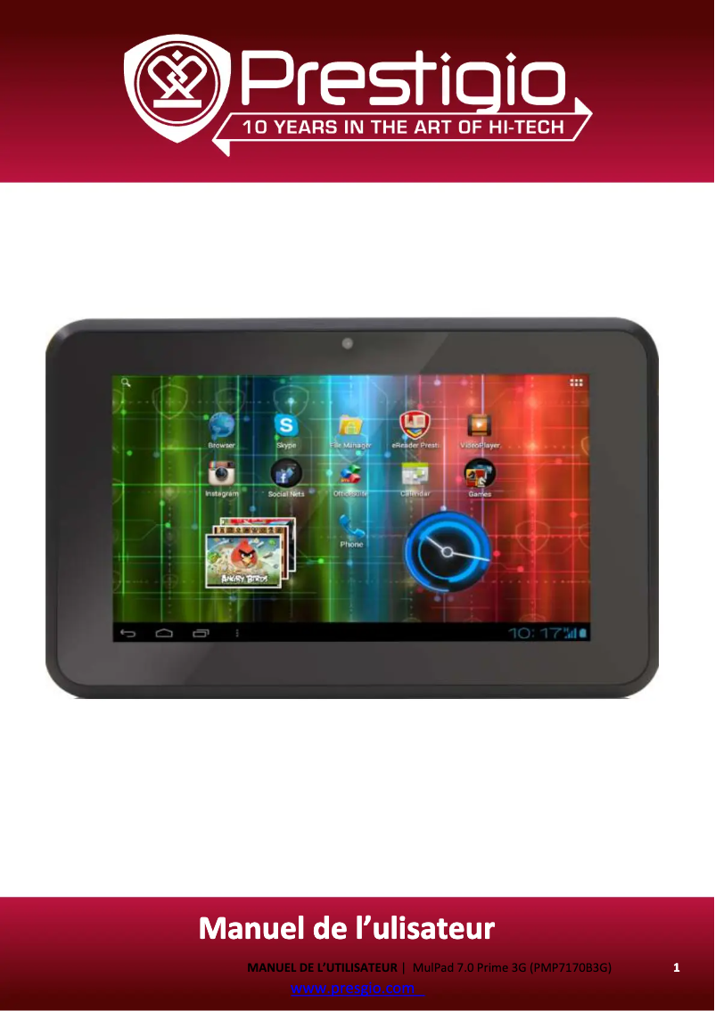Página 1 del manual Manual de usuario Prestigio MultiPad 7.0 Prime
